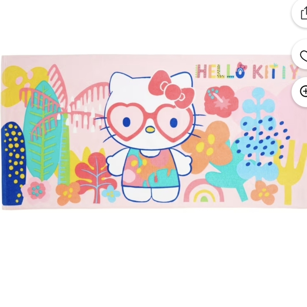 Hello Kitty Kids Beach Towel - Pink and Blue, Never Been Used